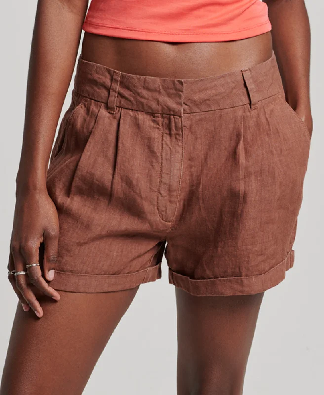 Your Favorite Items on Sale Now!Studios Overdyed Linen Shorts | Nutmeg Brown
