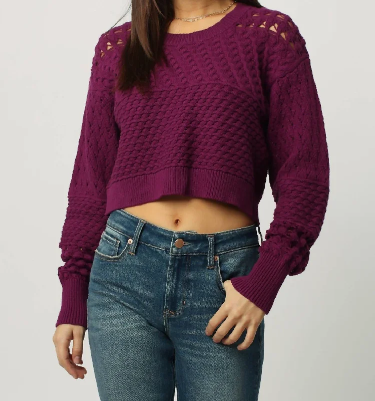 Abigail Sweater In Dark Orchid