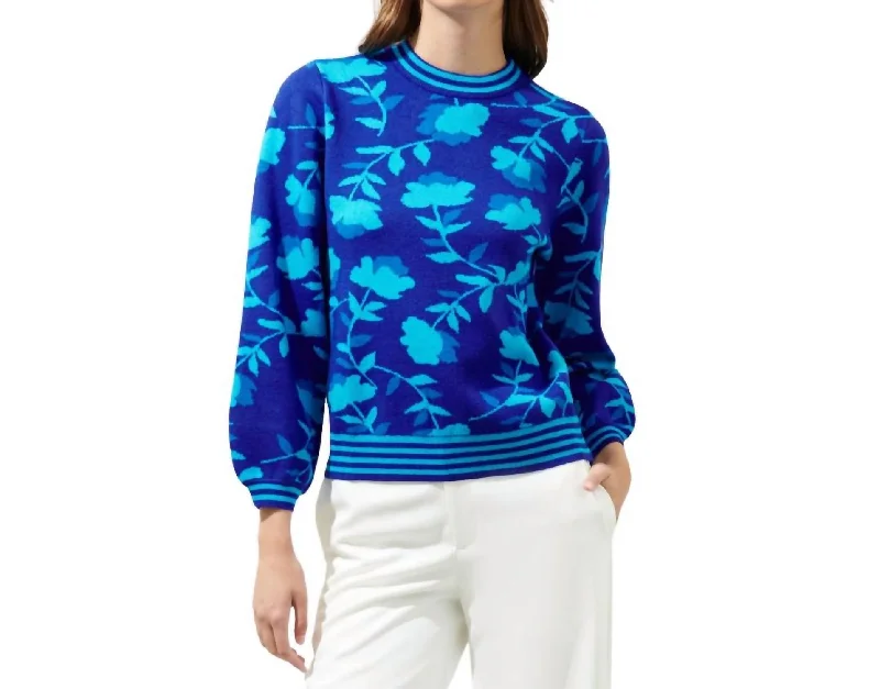 Camellia Cosmo Sweater In Blue