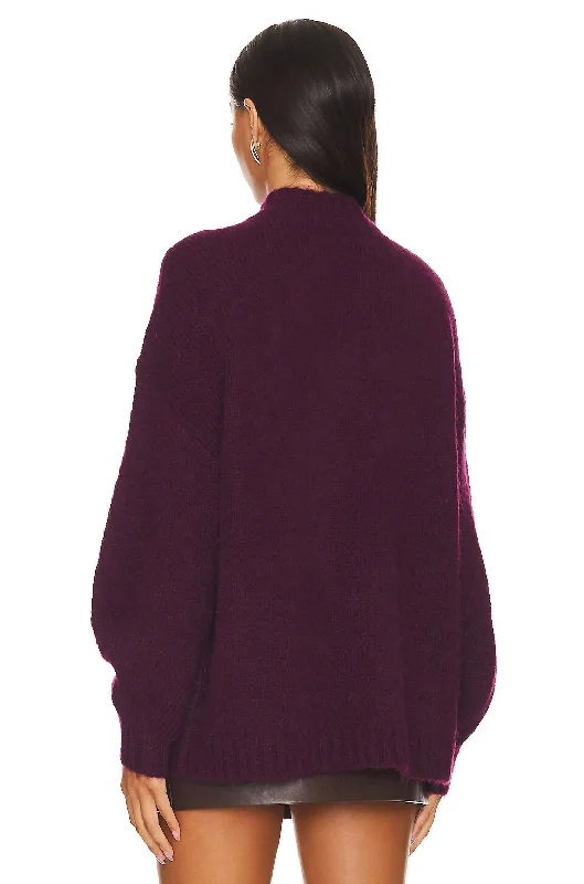 Carlen Sweater In Aubergine