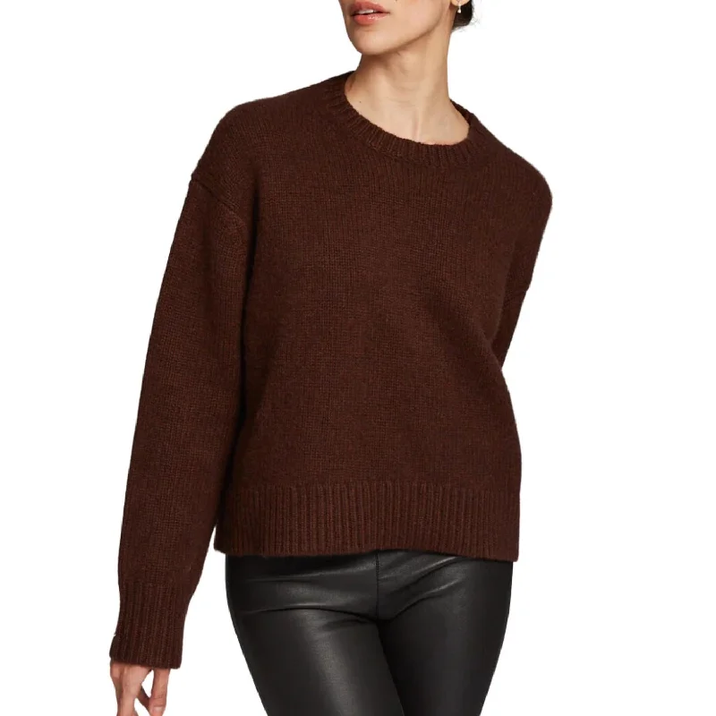 Heavy Cashmere Sweater In Americano