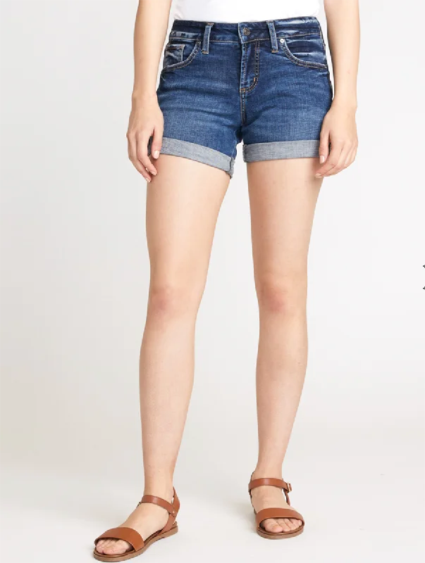 Belle Mid-Rise Boyfriend Short by Silver Jeans