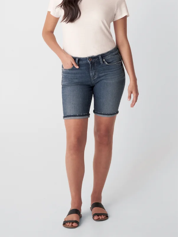 Suki Mid-Rise Bermuda Short by Silver Jeans