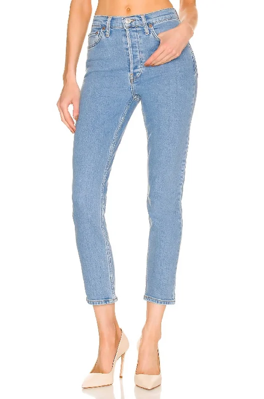 Best Deals Just for You!90S High Rise Ankle Crop Jeans In Blue Stone
