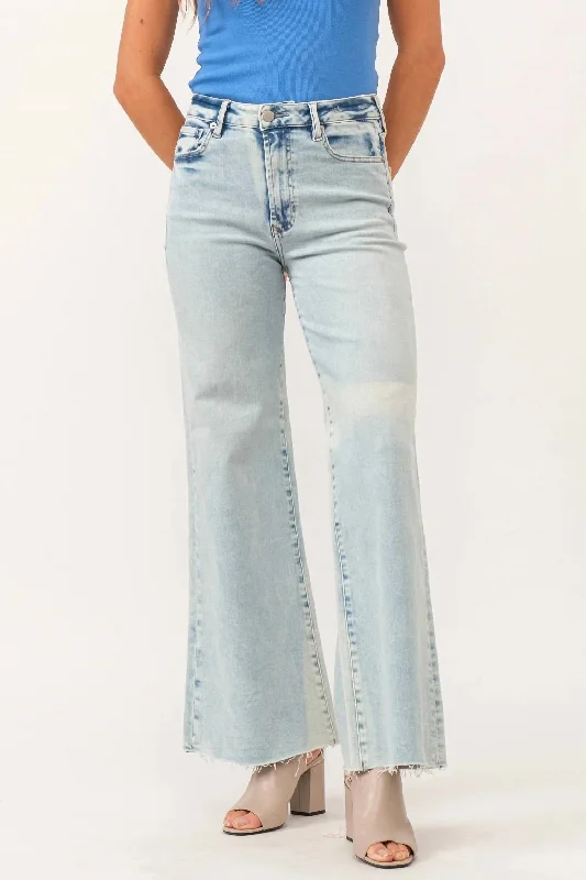 Incredible Savings Inside!Fiona Tolleson High Rise Wide Leg Jeans In Light Wash
