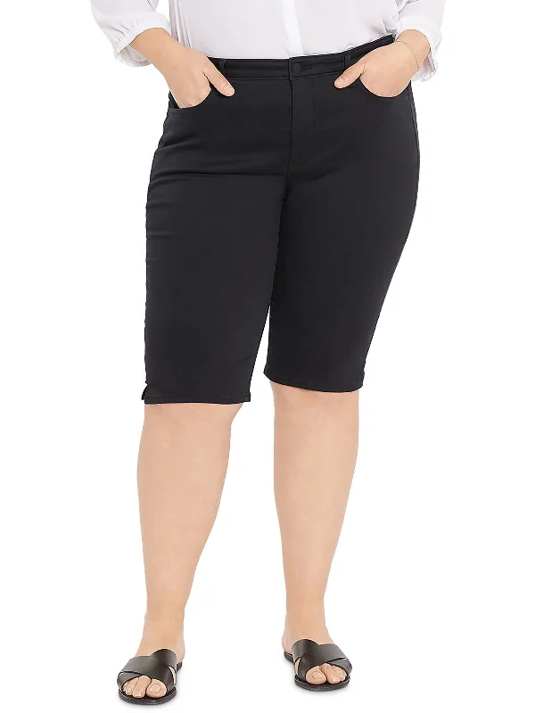 Flash Deals – Act Quickly!Plus Womens High Rise Knee Length Capri Jeans