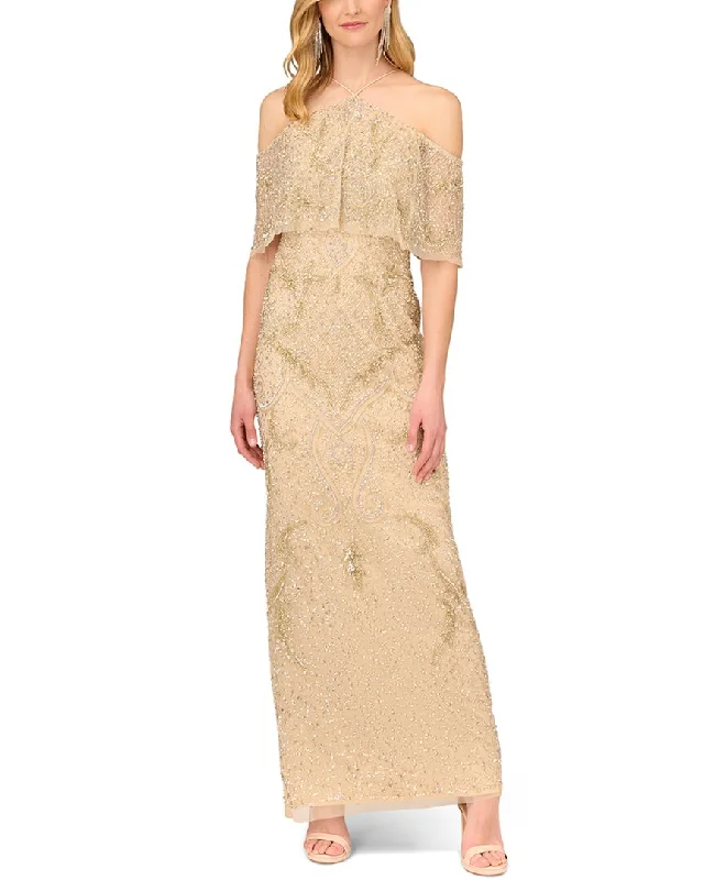 Don't Miss Out!Aidan Mattox Cold Shoulder Long Dress