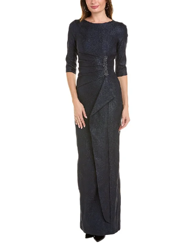 Get Ready to Save!Teri Jon by Rickie Freeman Jacquard Gown