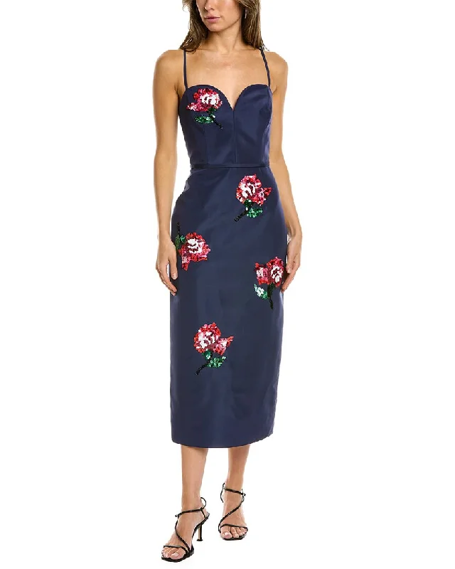 Unmissable Offers Await!Carolina Herrera Sweetheart Silk Midi Dress