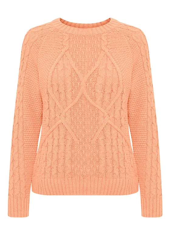 Get More, Spend Less – Shop Now!B.Young Yolgi Chunky Cable Knit Sweater, Shell Pink