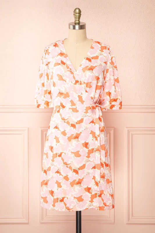 One Day Only – Huge Savings!Aghasti | Short Floral Wrap Dress