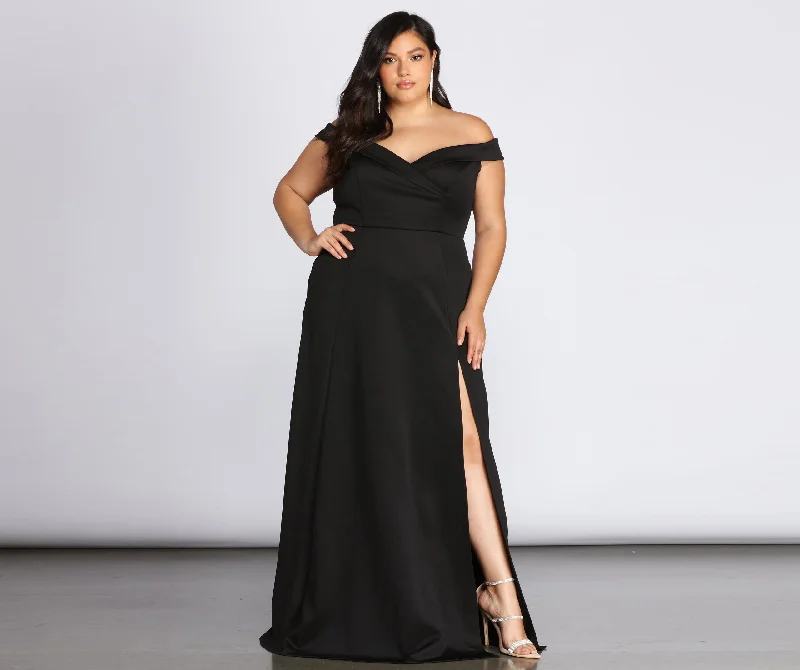 Price Drop Alert!Plus Lucy Formal High Slit Dress