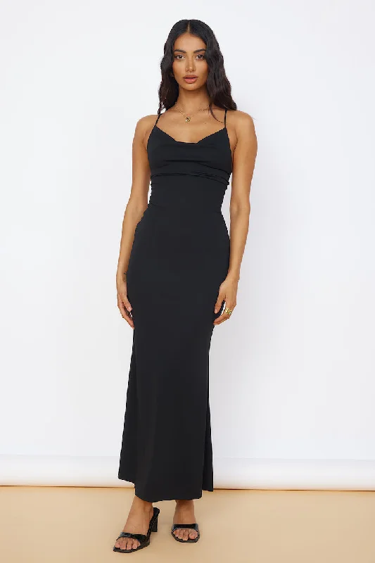 Only a Few Left – Order Now!Pure Delight Maxi Dress Black