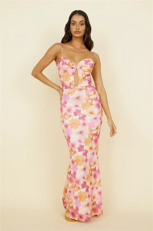 Buy More, Pay Less!RUNAWAY THE LABEL Marlini Maxi Dress Orange Floral