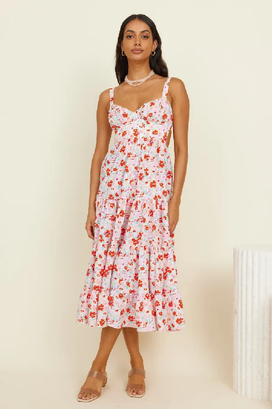 Save Money, Shop Happy!Vivid Daydreams Maxi Dress Pink