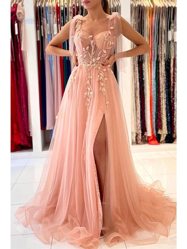 Your Exclusive Offer Awaits!A-line Tulle Elegant Fashion Side Slit Princess Formal Long Evening Prom Dresses PD280 Your Exclusive Offer Awaits!A-line Tulle Elegant Fashion Side Slit Princess Formal Long Evening Prom Dresses PD280