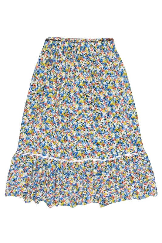 Hurry, Sale Ends Soon!Cynthia Rowley - Multicolor Floral Ruffled Hem Maxi Skirt Sz S Hurry, Sale Ends Soon!Cynthia Rowley - Multicolor Floral Ruffled Hem Maxi Skirt Sz S