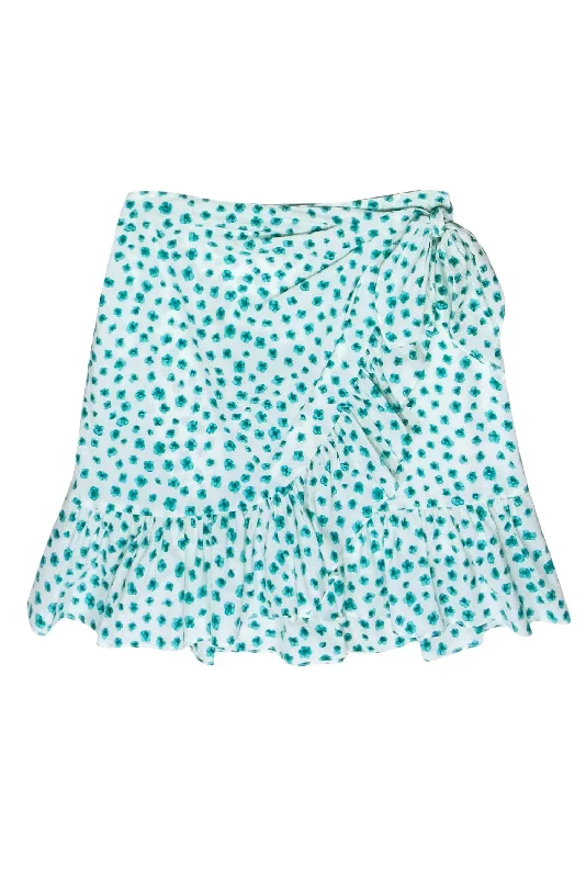 Exclusive Deals Just for You!Rebecca Taylor - White & Green Cotton Floral Faux Wrap Skirt Sz 6 Exclusive Deals Just for You!Rebecca Taylor - White & Green Cotton Floral Faux Wrap Skirt Sz 6