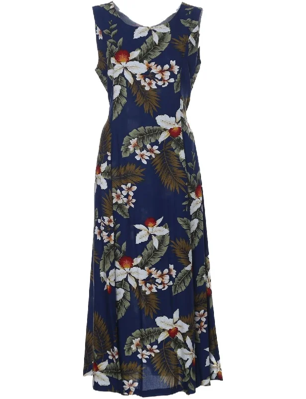 Save Money, Shop Happy!Hanapepe Long Hawaiian Dress Tie-Back