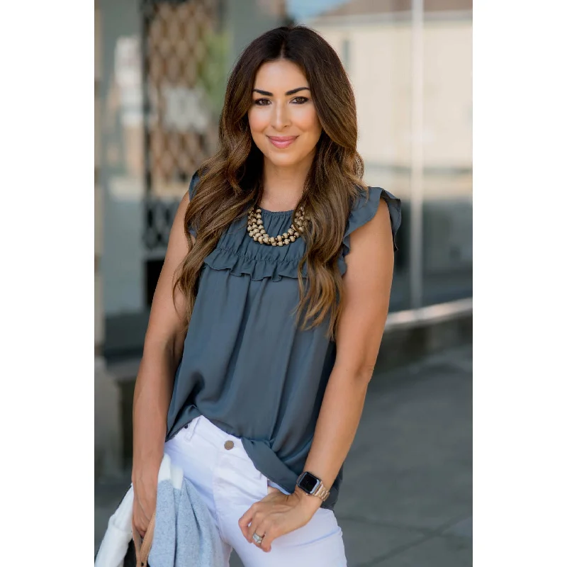 Don't Miss Out!Betsey's Bibbed Ruffle Sleeved Blouse