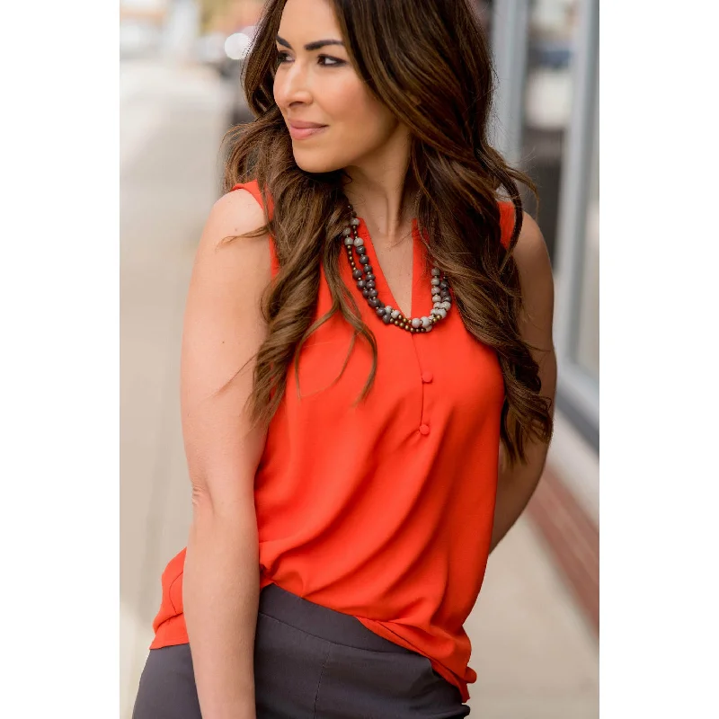 Get the Best for Less!Button Top V-Neck Tank