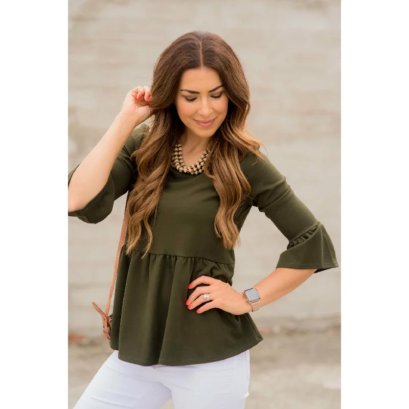 The Best Deals Won’t Wait!Peplum Flutter Blouse