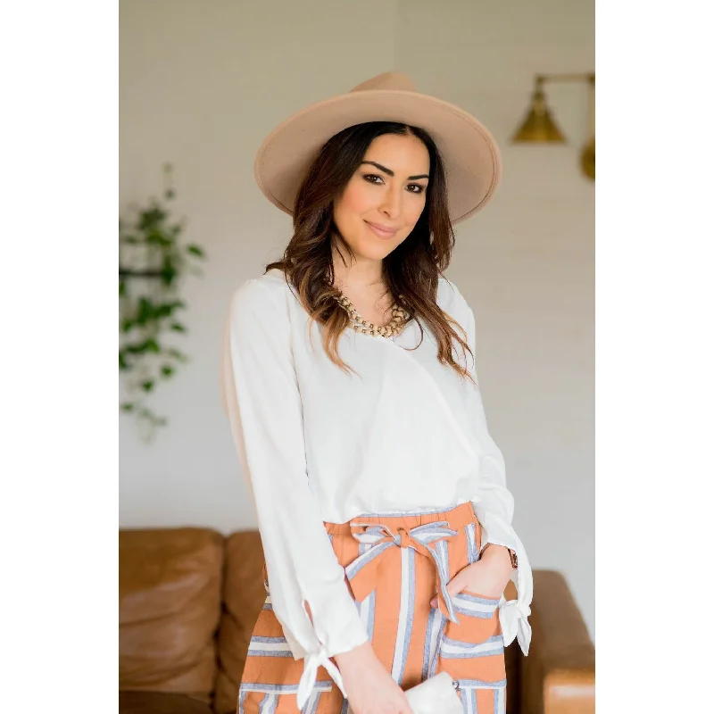 Shop the Hottest Deals!Tie Sleeve Wrap Blouse